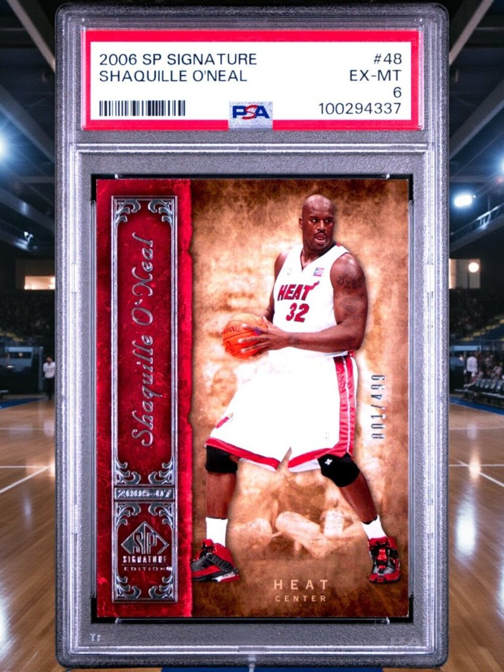 2006 SP Signature #1 / 499 SHAQUILLE O'NEAL #48 PSA 6
